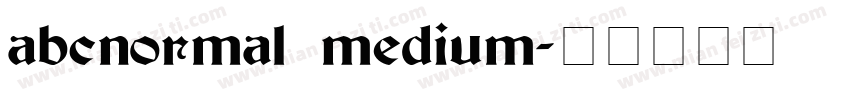 abcnormal medium字体转换